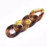 Anelli ovali 24x17 mm - Marmorizzato Ambra x20