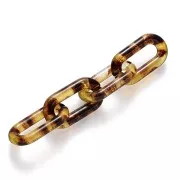 Anelli ovali 20x11 mm - Tartaruga - Marrone - Nero x10