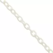 Catena plastica maglia Forzatina 6 mm - Bianco x42cm