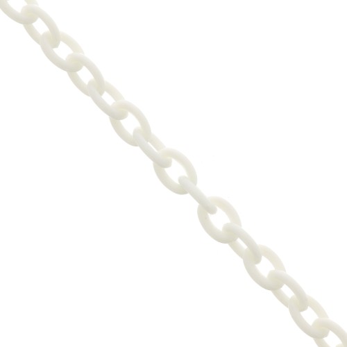 Catena plastica maglia Forzatina 6 mm - Bianco x42cm