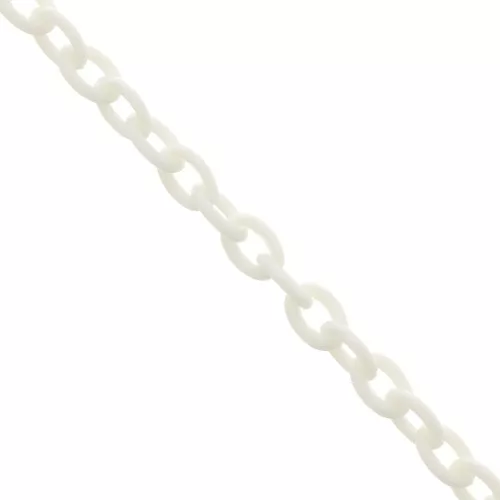 Catena plastica maglia Forzatina 6 mm - Bianco x42cm