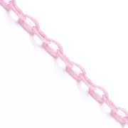 Catena plastica maglia Forzatina 7.4 mm - Rosa chiaro x39cm