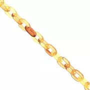 Catena acrilico maglia Forzatina 6 mm -- Marmorizzato Ambra x1m
