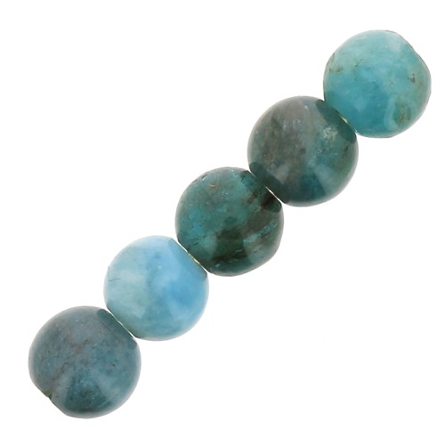 Perle rotonde in pietra gemma 4 mm - Apatite x20