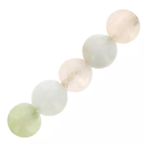 Perle rotonde in pietra gemma 4 mm - Morganite x20