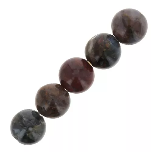 Perle rotonde in pietra gemma 4 mm - Pietersite x20
