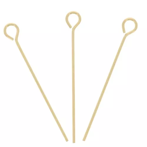 Chiodini occhiello 21.5x0.45 mm - Gold filled x10