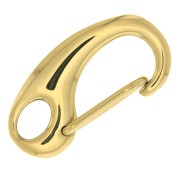 Chiusura a moschettone di sicurezza da 21 mm - Acciaio inossidabile 316L Dorato x1