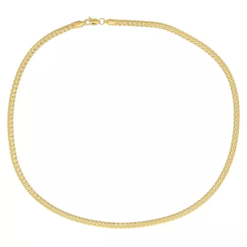 Girocollo maglia inglese 4 mm - Acciaio inossidabile Dorato 316L x45cm