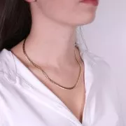 Girocollo maglia inglese 4 mm - Acciaio inossidabile Dorato 316L x45cm