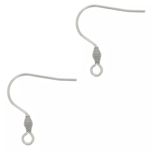 Orecchini a perno 21 mm con anello aperto- Acciaio inossidabile 316L x2