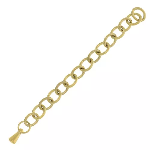 Catena di estensione maglia Forzatina 55 mm Acciaio inossidabile Dorato 316L x1