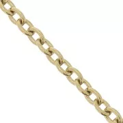 Catena maglia Forzatina 7.4 mm Acciaio inossidabile dorato 316L x50cm