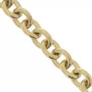 Catena maglia Forzatina 11.9 mm Acciaio inossidabile dorato 316L x50cm