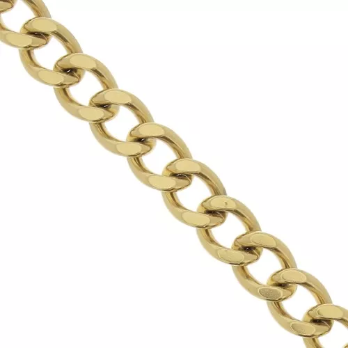 Catena maglia Gourmette limata 15 mm Acciaio inossidabile dorato 316L x50cm