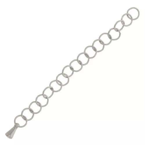 Catena di estensione maglia Forzatina tonda 55 mm in acciaio inossidabile 316L x1