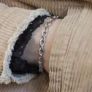 Catena maglia Forzatina striata 6 mm in acciaio inossidabile 316L x50cm