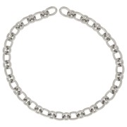 Catena maglia Forzatina alternata 13.8 mm in acciaio inossidabile 316L x50cm