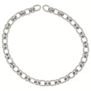 Catena maglia Forzatina alternata 13.8 mm in acciaio inossidabile 316L x50cm