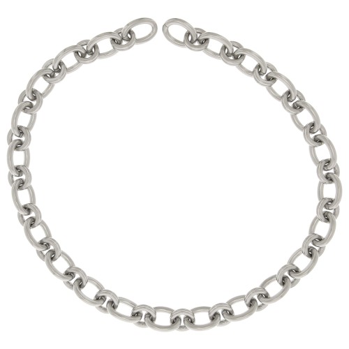 Catena maglia Forzatina alternata 13.8 mm in acciaio inossidabile 316L x50cm