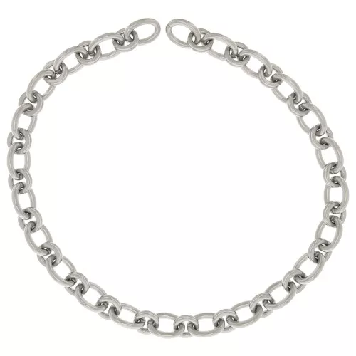Catena maglia Forzatina alternata 13.8 mm in acciaio inossidabile 316L x50cm