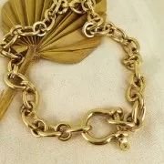 Catena maglia Forzatina alternata 13.8 mm in acciaio inossidabile 316L x50cm