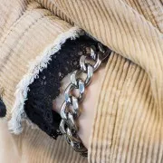 Catena di collegamento Curbed 15 mm in acciaio inox 316L x50cm