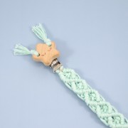 Clip rimovibile portacuccio - cuccio 45x36 mm in legno - Cuore - Naturale x1