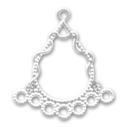 Separatori decorazione delicata mm. 28 argentato x4