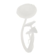 Funghi in plastica 15 mm per accessori e bijoux resina di inclusione - Bianco x1