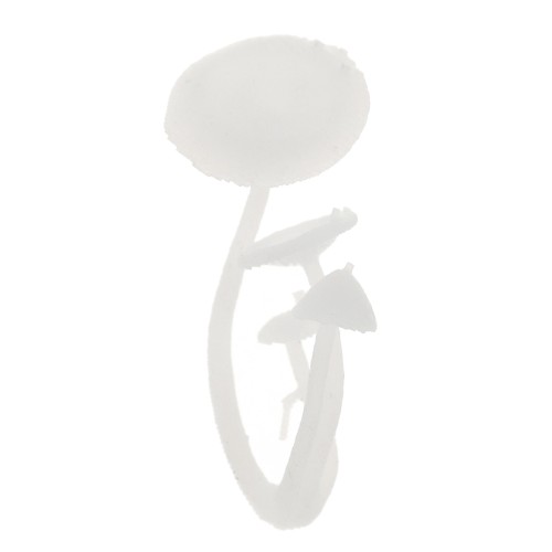Funghi in plastica 15 mm per accessori e bijoux resina di inclusione - Bianco x1