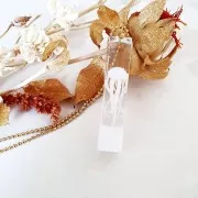 Rosa in plastica 20 mm per accessori e bijoux resina di inclusione - Bianco x1