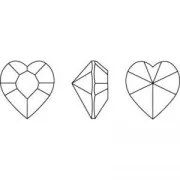 Cabochon PureCrystal 4884 Cuore mm. 11x10 Aquamarine