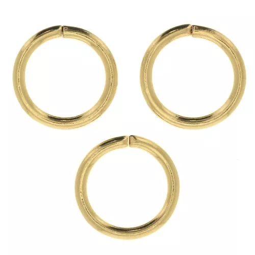 Anellini aperti mm. 9x1.2 mm Dorato con oro fino x25