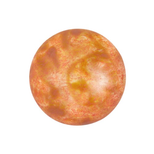 Cabochon di vetro di Puca® 18 mm Opaque Salmon Spotted x1