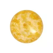 Cabochon di vetro di Puca® 18 mm Opaque Beige Spotted x1