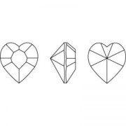 Cabochon PureCrystal 4884 Cuore mm. 11x10 Crystal x1