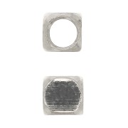 Perle cubi 2 mm - Acciaio inossidabile x10