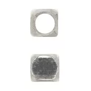 Perle cubi 2 mm - Acciaio inossidabile x10