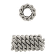Perle tubi imitazione filo spinato 9x4.5 mm - Acciaio inossidabile x4