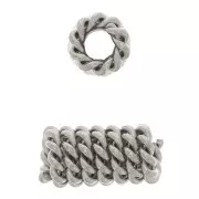 Perle tubi imitazione filo spinato 9x4.5 mm - Acciaio inossidabile x4