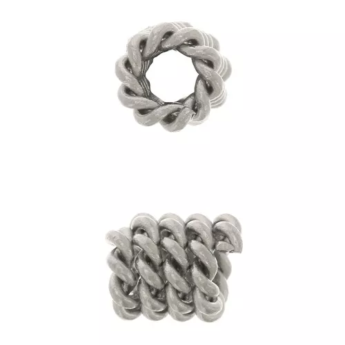 Perle tubi imitazione filo spinato 6x4.5 mm - Acciaio inossidabile x4