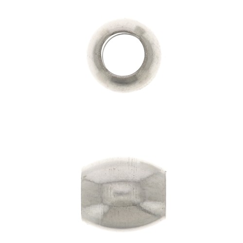 Perle olive 4.5x4 mm - Acciaio inossidabile x4