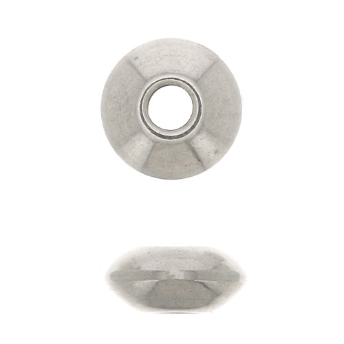 Perle rondelle 5x2 mm - Acciaio inossidabile x10