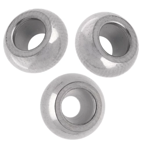 Perla stopper 8 mm con un foro di 3 mm - Acciaio inossidabilex1