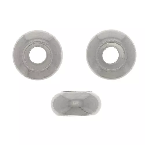 Perla stopper 6 mm con un foro di 2.5 mm - Acciaio inossidabile x1
