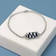 Perla stopper 6 mm con un foro di 2.5 mm - Acciaio inossidabile x1