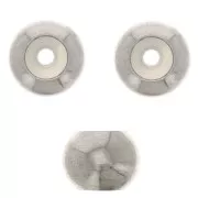 Perla stopper 6 mm con un foro di 2 mm - Acciaio inossidabile x1