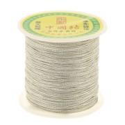 Filo nylon trecciato metallizzato 0.8 mm - Argentato x100 m|raw }}