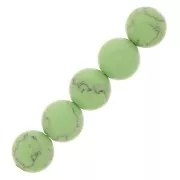 Perle tonde 6 mm Howlite tinta- Verde pastello x20